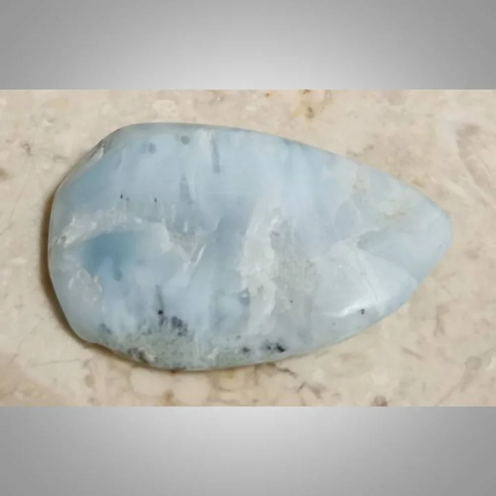 LARIMAR tumbled stone rock crystal    CHAKRA : inner peace : harmony : 02